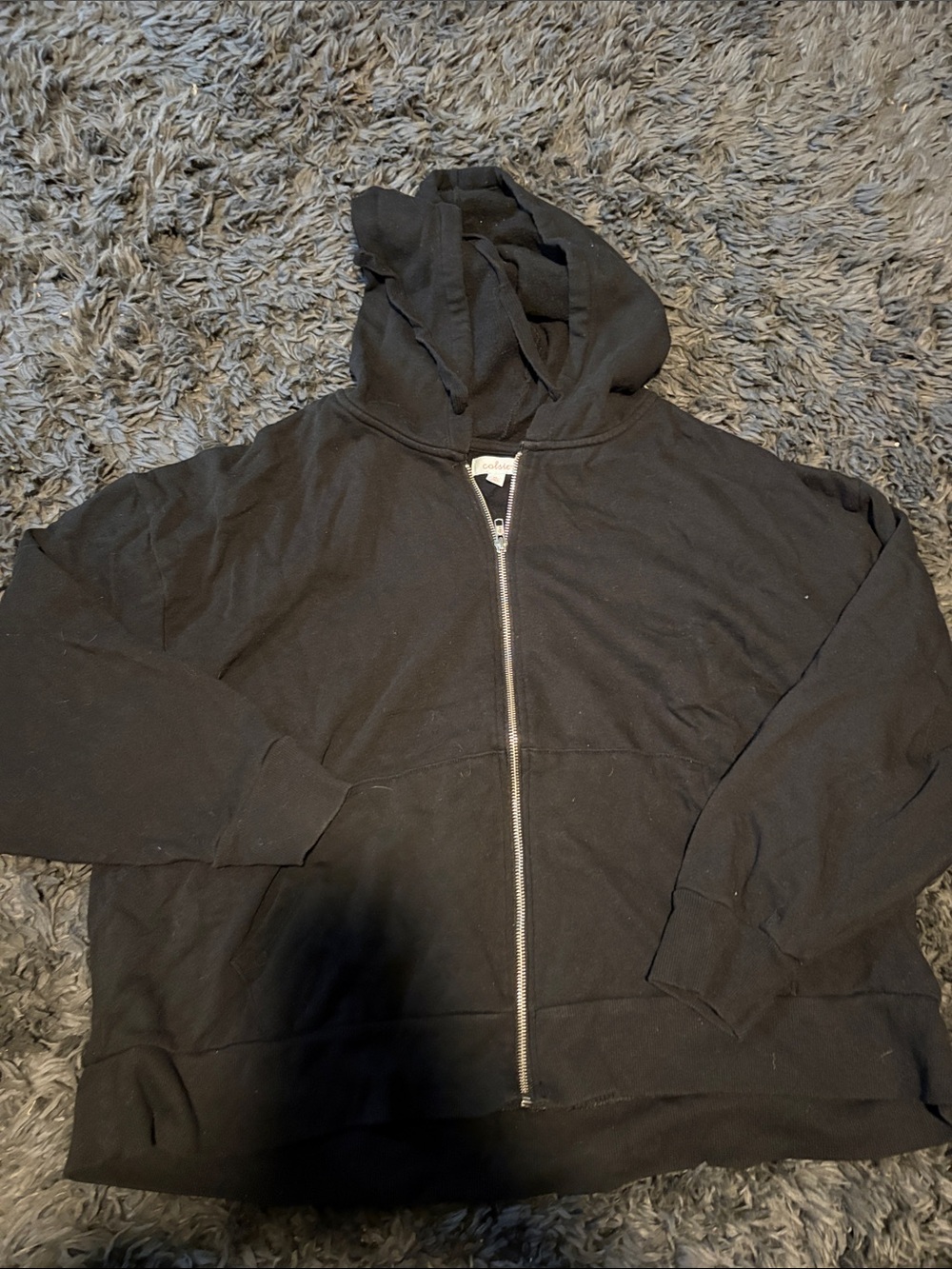 Colsie Black Full-Zip Hooded Jacket